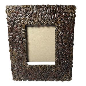 Vintage Coffee Bean Picture Photo Frame 3.5 X 5 Dark Brown Roasters Mocha 6.5X8